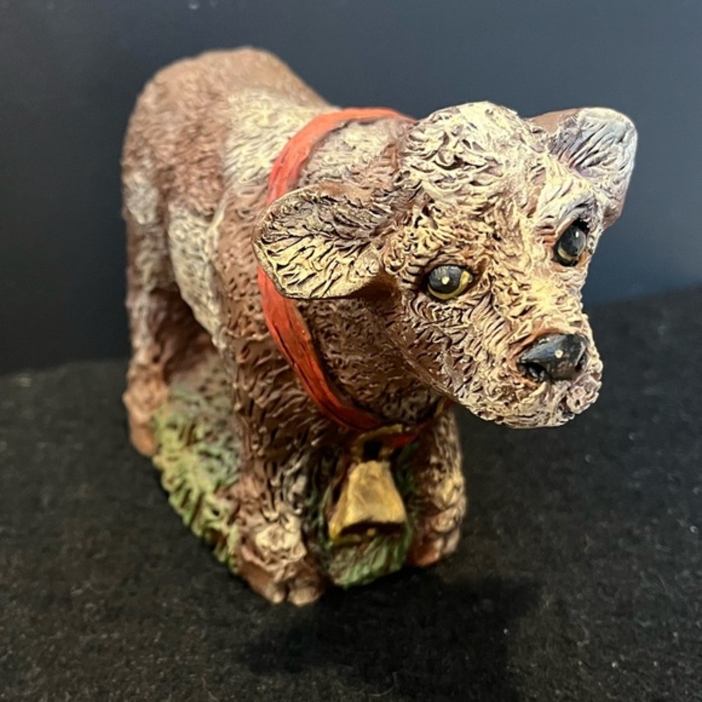 Resin Highland Calf, Marked Judy’s Wooden Spoon Inc. 4 3/4”, Rustic Farm Animals